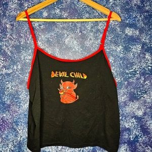 Shein devil Child crop tank